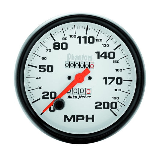 Autometer Phantom 5in 0-200 MPH Mechanical Speedometer 5896