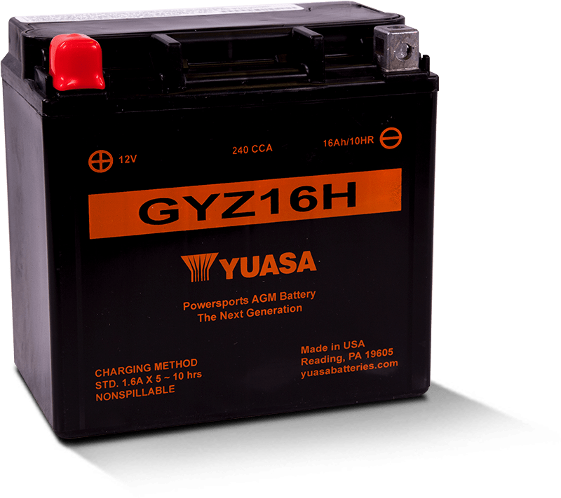 Yuasa GYZ16H High Performance Maintenance Free AGM 12 Volt Battery Yuasa Battery