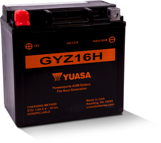 Yuasa GYZ16H High Performance Maintenance Free AGM 12 Volt Battery Yuasa Battery