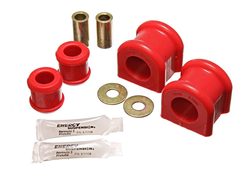 Energy Suspension 07-11 Jeep Wrangler JK Red Front 31mm Sway Bar and Endlink Bushing Set - eliteracefab.com