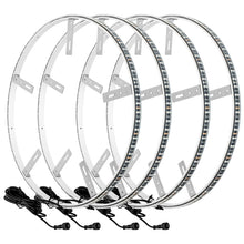 Load image into Gallery viewer, Oracle LED Illuminated Wheel Rings - Double LED - White - eliteracefab.com