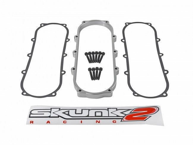 Skunk2 Ultra Series Honda/Acura Silver RACE Intake Manifold 1 Liter Spacer (Inc Gasket & Hardware) - eliteracefab.com