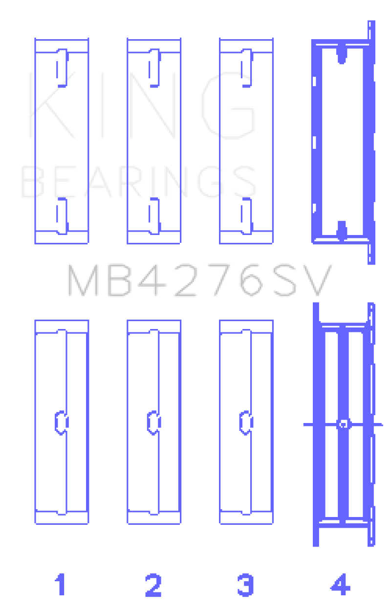 King Land Rover 2.7L TDV6 Sputter Replacement Crankshaft Main Bearings King Engine Bearings