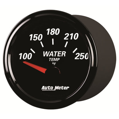 Autometer Designer Black II 52mm 250 Deg F Water Temp Gauge 1238