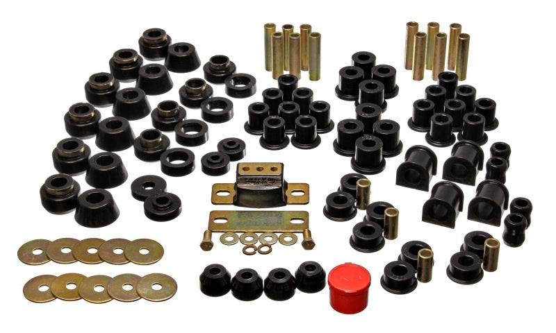 Energy Suspension 87-95 Jeep Wrangler YJ Black Hyper-Flex Master Bushing Set - eliteracefab.com