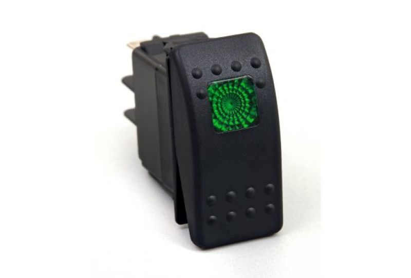 Daystar Rocker Switch Green Light 20 AMP Single Pole Daystar