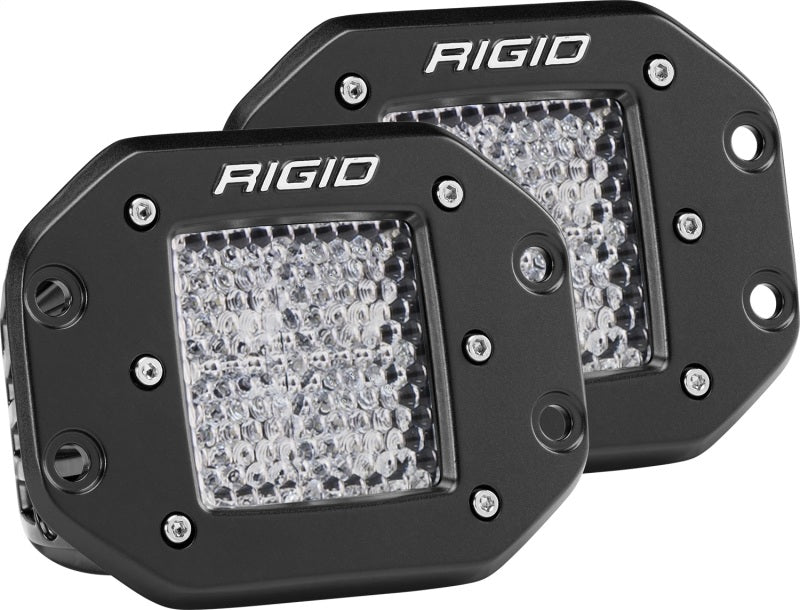 Rigid Industries Dually - Flush Mount - 60 Deg. Lens - Set of 2 - eliteracefab.com