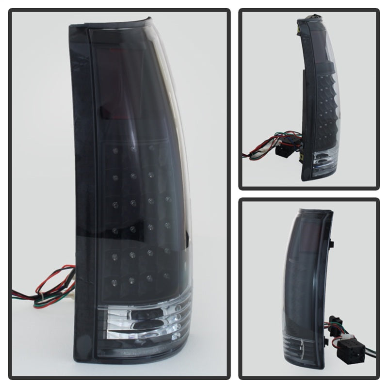 Xtune Yukon Denali 99-00 LED Tail Lights Black ALT-JH-CCK88-LED-BK - eliteracefab.com