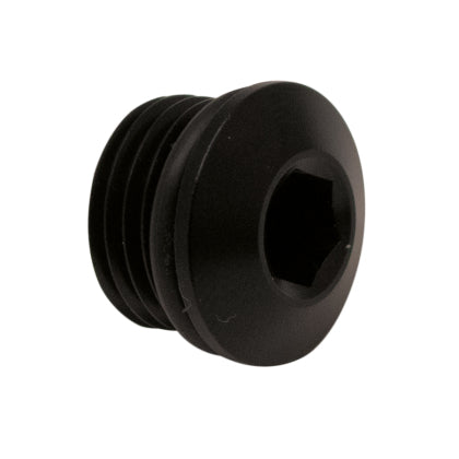 DeatschWerks 6AN ORB Male Plug Low Profile Internal Allen/Hex (Incl O-Ring) - Anodized Matte Black - eliteracefab.com