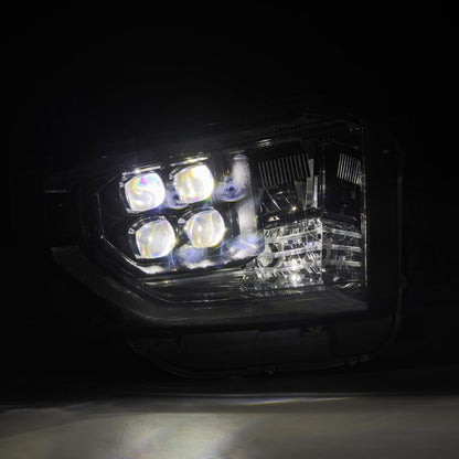 AlphaRex 880832 14-21 Toyota Tundra NOVA-Series LED Proj Headlights Alpha-Blk w/Actv Light & Seq. Sig + DRL