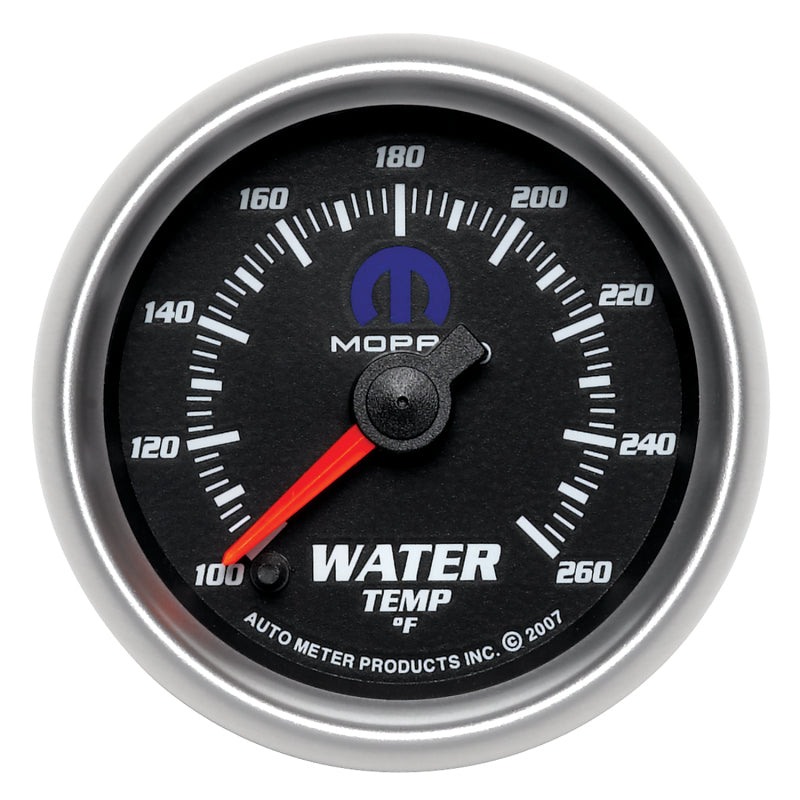 AutoMeter Gauge Water Temp 2-1/16in. 100-260 Deg. F Digital Stepper Motor Black Mopar 880018