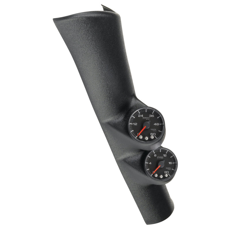 Autometer Diesel Gauge Kit A-Pillar 98-02 RAM Boost/EGT 60psi/2000 degree F Black Spek-Pro P72000