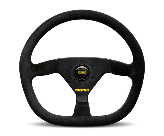 Momo MOD88 Steering Wheel 320 mm - Black Suede/Black Spokes - eliteracefab.com