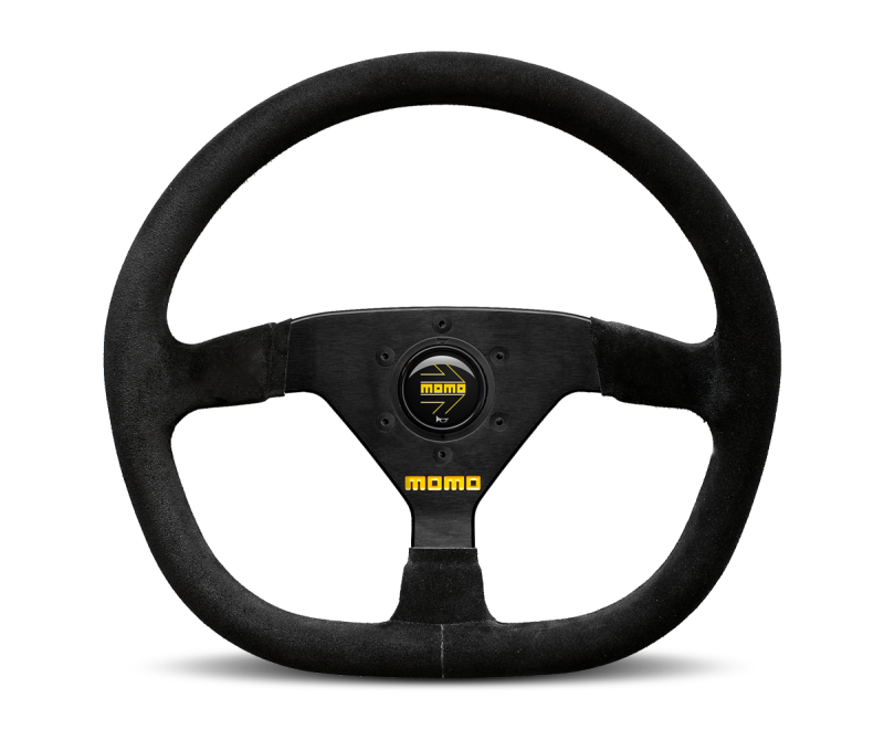 Momo MOD88 Steering Wheel 320 mm - Black Suede/Black Spokes - eliteracefab.com