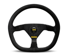 Load image into Gallery viewer, Momo MOD88 Steering Wheel 320 mm - Black Suede/Black Spokes - eliteracefab.com