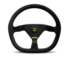 Momo MOD88 Steering Wheel 350 mm - Black Suede/Black Spokes - eliteracefab.com