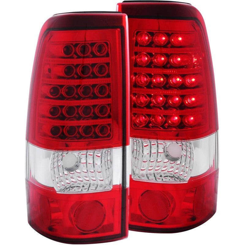 ANZO USA Chevrolet Silverado Led Taillights Red/Clear; 1999-2007 - eliteracefab.com