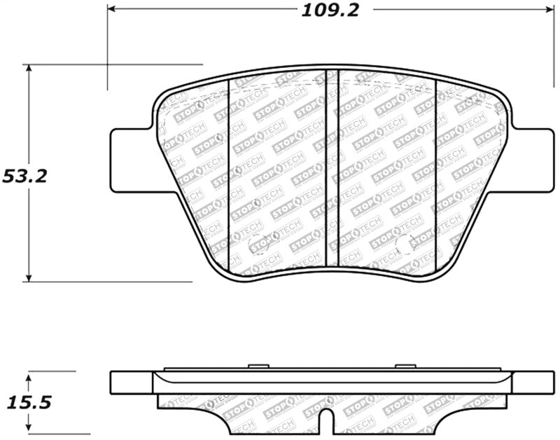 STOPTECH PERFORMANCE VOLKSWAGEN REAR BRAKE PADS, 309.14560 - eliteracefab.com