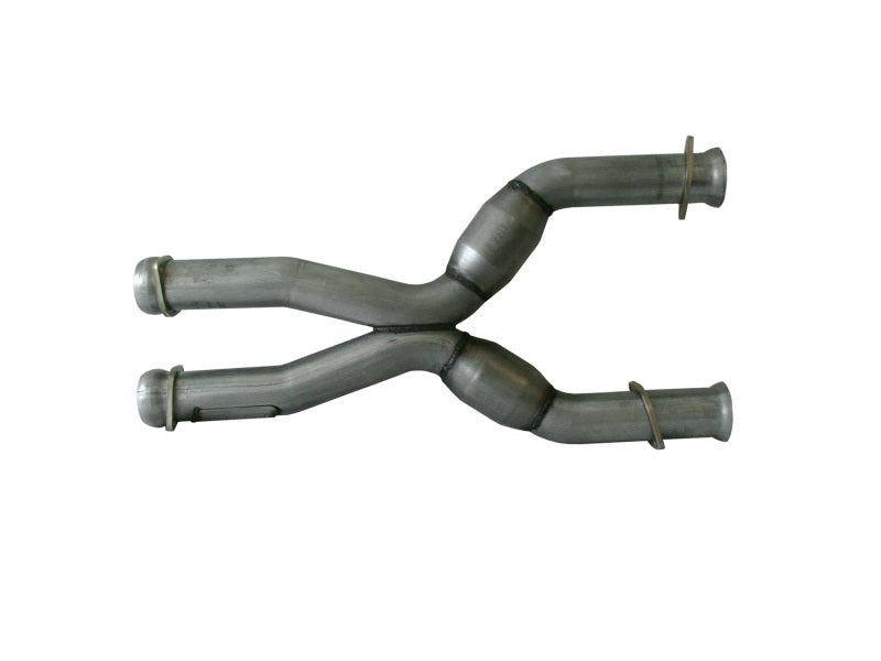 BBK 79-04 Mustang Coyote Swap Short Mid X Pipe w Catalytic Converters 3.0 For BBK Long Tube Headers - eliteracefab.com