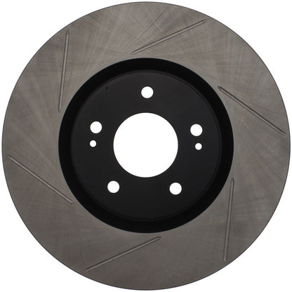 STOPTECH POWER SLOT 03-06 EVO 8 & 9 SLOTTED RIGHT FRONT ROTOR, 126.46064SR - eliteracefab.com