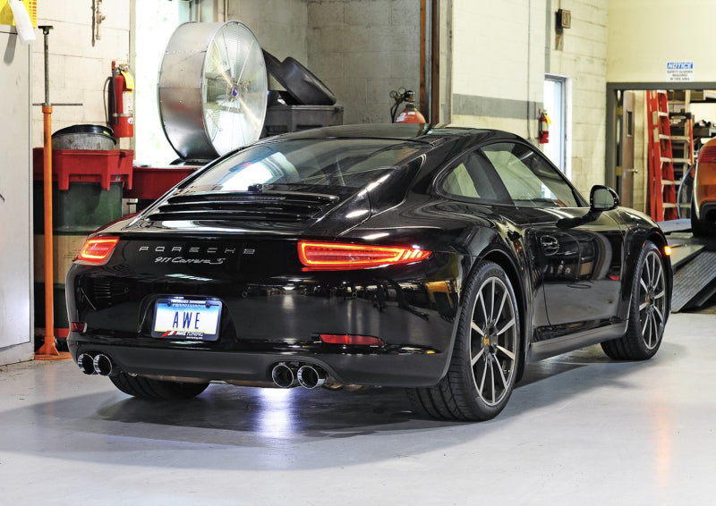 AWE Tuning Porsche 991 SwitchPath Exhaust for Non-PSE Cars Chrome Silver Tips AWE Tuning