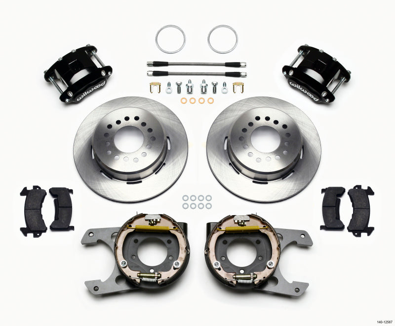 Wilwood D154 P/S Park Brake Kit Jeep Dana 35 2.56 Off 5-lug w/ lines Wilwood