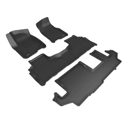 3D Maxpider 21-23 Chevrolet Suburban Kagu Floor Mat- Black R1 R2 R3 3D MAXpider