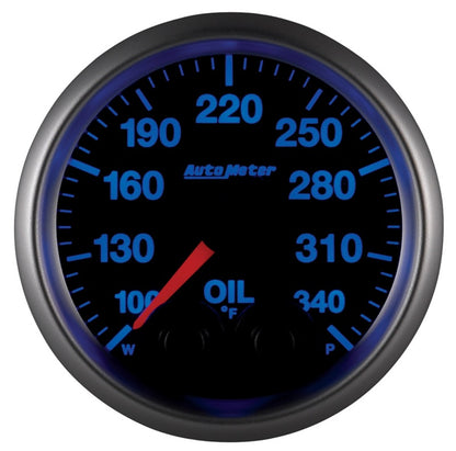 Autometer Elite 52mm 100-340 Deg F Oil Temp Peak & Warn w/ Electronic Control Gauge 5640