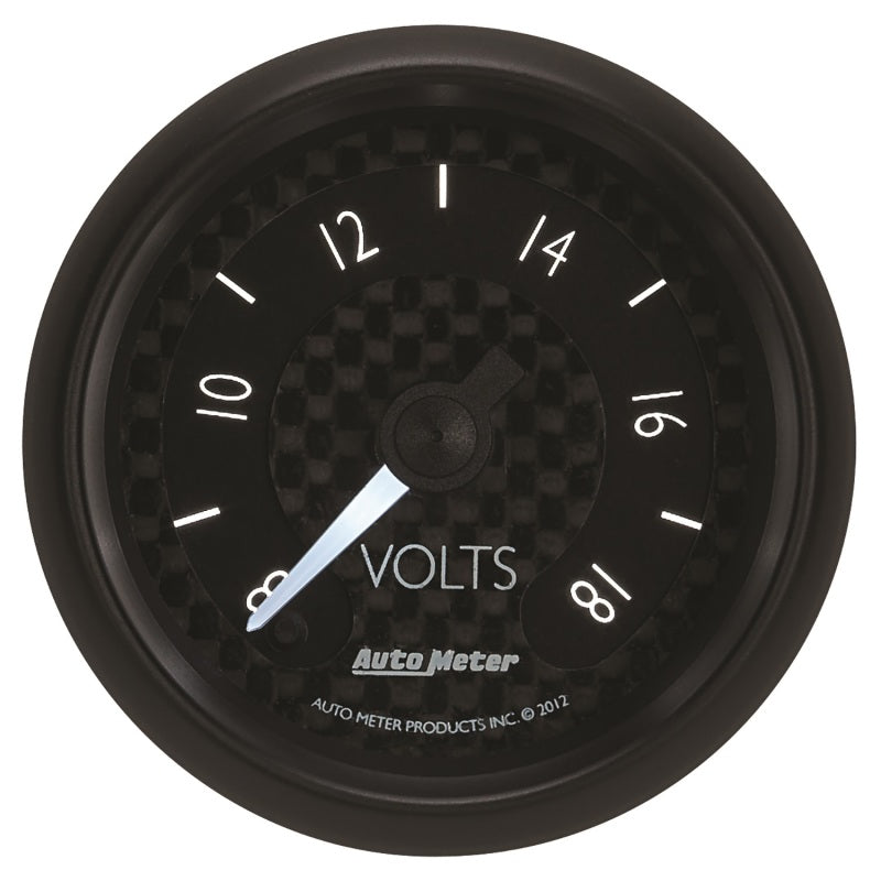 Autometer GT Series 52mm Full Sweep Electronic 8-18 Volts Voltmeter 8091