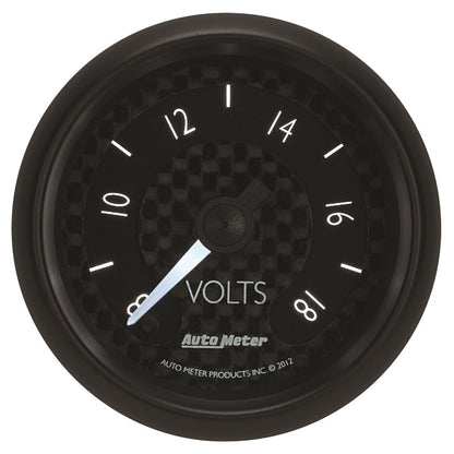 Autometer GT Series 52mm Full Sweep Electronic 8-18 Volts Voltmeter 8091
