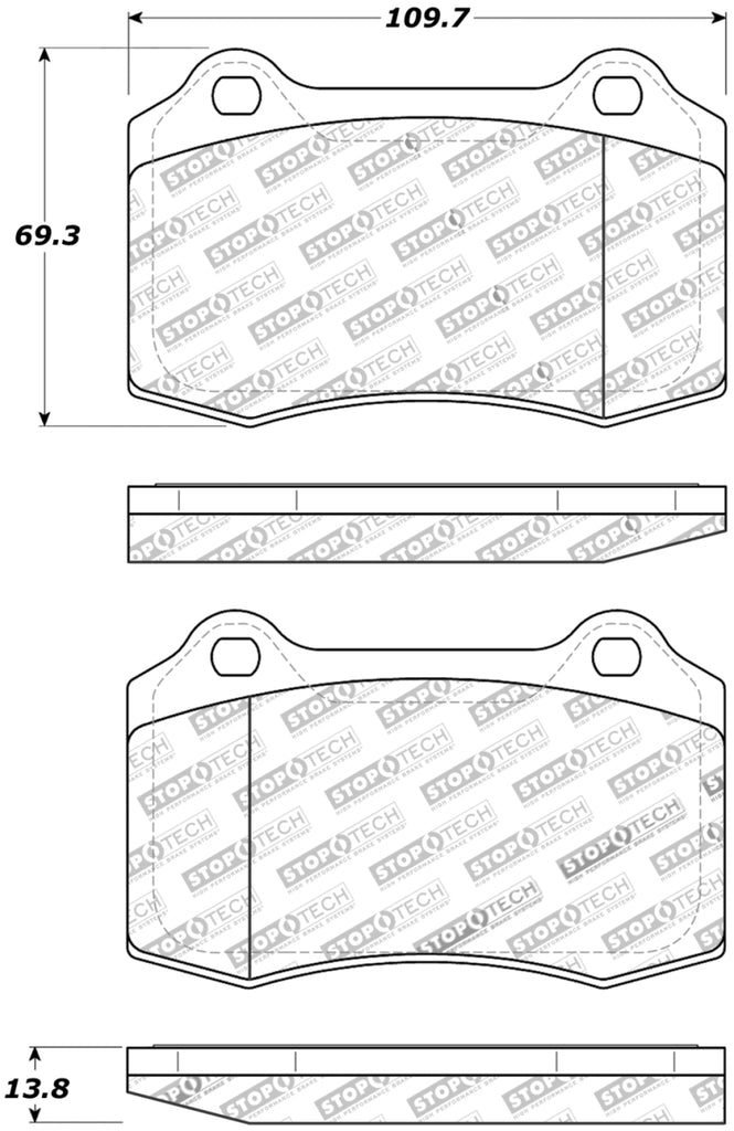 StopTech Street Touring 00-06 Jaguar S Typre R / XJ R / XJR-S Rear Brake Pads - eliteracefab.com