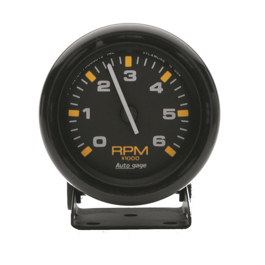 Autometer Autogage 2-3/4in Black 6,000 RPM Pedestal Mount Mini Tachometer 2306
