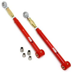BMR LOWER CONTROL ARMS DOM ADJ POLY ROD END COMBO RED (05-14 MUSTANG/GT500) - eliteracefab.com
