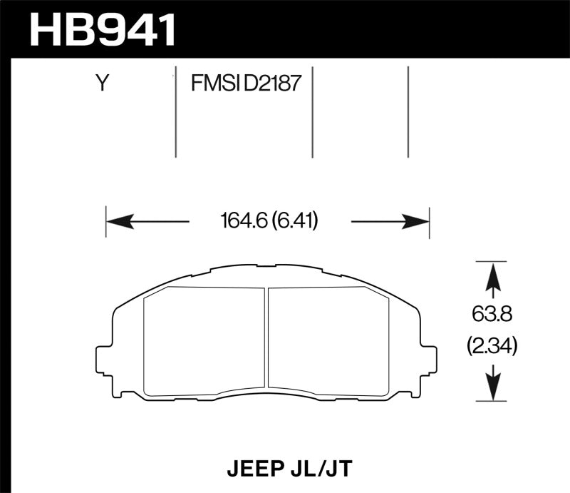 Hawk 2018 Jeep Wrangler Rubicon LTS Street Front Brake Pads - eliteracefab.com