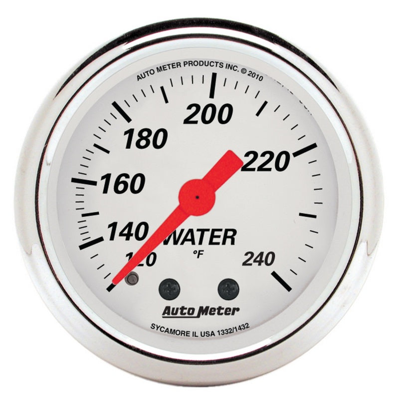 AutoMeter Gauge Kit 5 Pc. 3-1/8in. & 2-1/16in. Mech. Speedo. Wtmp & Oilp Arctic Wht 1311