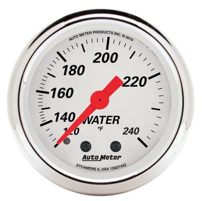 AutoMeter Gauge Kit 5 Pc. 3-1/8in. & 2-1/16in. Mech. Speedo. Wtmp & Oilp Arctic Wht 1311