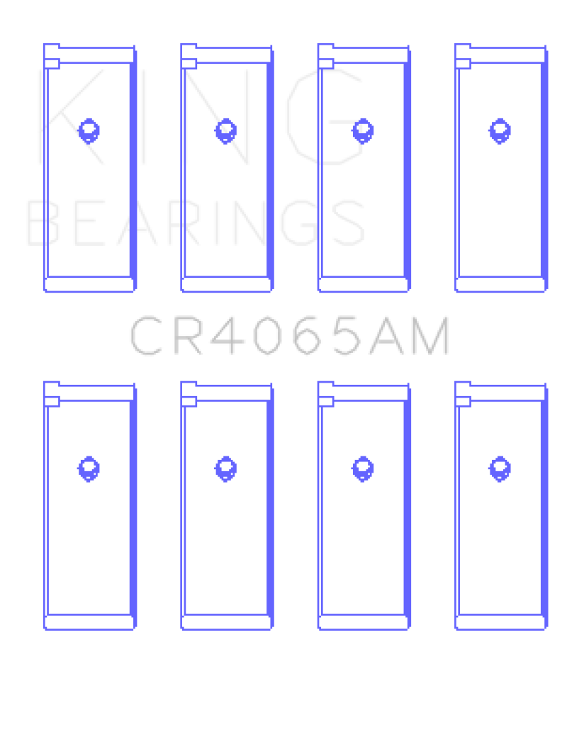 King 91-04 Nissan 146CI/2.4L KA24DE L4 / 89-97 146CI/2.4L KA24E L4  (Size +0.25) Rod Bearing Set King Engine Bearings