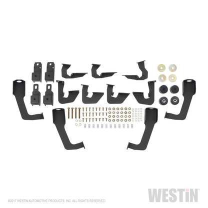 Westin/HDX 07-19 Chevy Silv 2500/3500 Crew (8ft) (Excl Dually) Drop WTW Nerf Step Bars - Blk