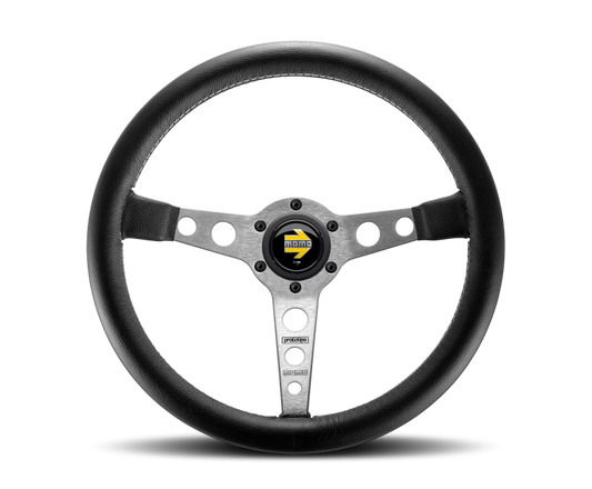 MOMO Prototipo 350mm Black Leather Steering Wheel (PRO35BK0S)