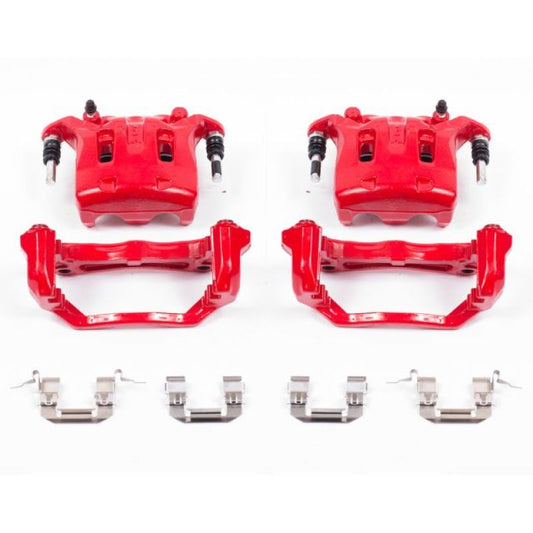 Power Stop 08-12 Infiniti EX35 Front Red Calipers w/Brackets - Pair - eliteracefab.com