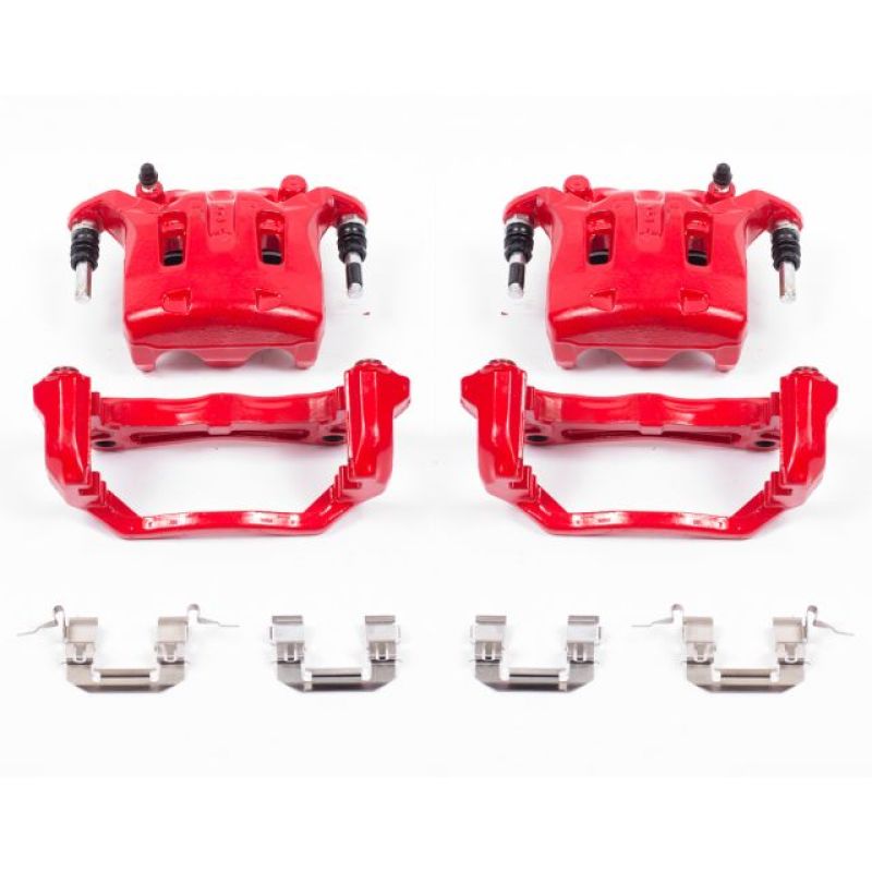 Power Stop 08-12 Infiniti EX35 Front Red Calipers w/Brackets - Pair - eliteracefab.com