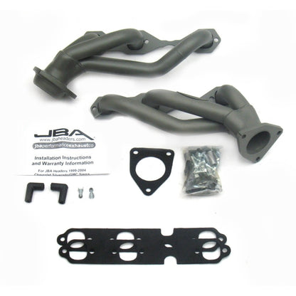 JBA 03-13 GM Truck 4.3L V6 1-1/2in Primary Ti Ctd Cat4Ward Header JBA