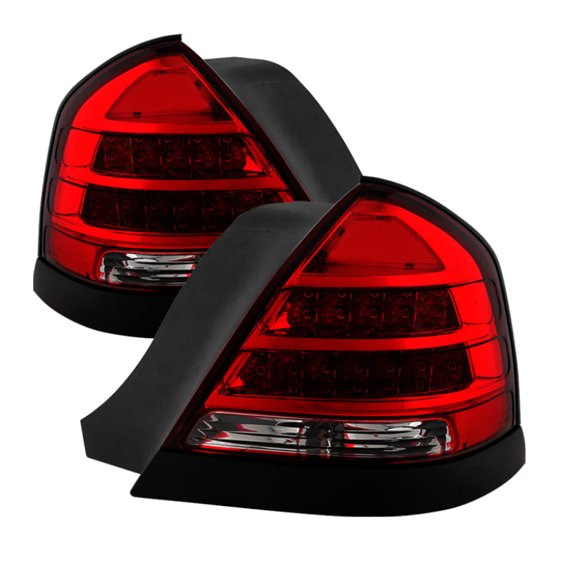 Xtune 98-11 Ford Crown Victoria LED Tail Lights -Red Clear ALT-JH-CVIC98-LED-PI-RC - eliteracefab.com