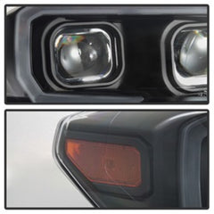 xTune Toyota Tacoma 16-18 DRL Light Bar Projector Headlights - Black PRO-JH-TTA16-LBDRL-BK - eliteracefab.com