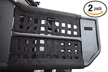 Rampage 1997-2006 Jeep Wrangler(TJ) 2-Door Tube Doors With Netting - Black - eliteracefab.com