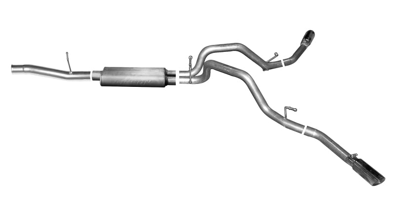 Gibson 14-19 Cadillac Escalade Base 6.2L 3.5in/2.25in Cat-Back Dual Extreme Exhaust - Aluminized - eliteracefab.com