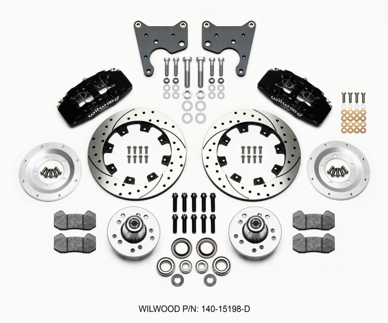 Wilwood Dynapro 6 Front Hub Kit 12.19in Drilled 65-72 CDP C Body -Drum Wilwood
