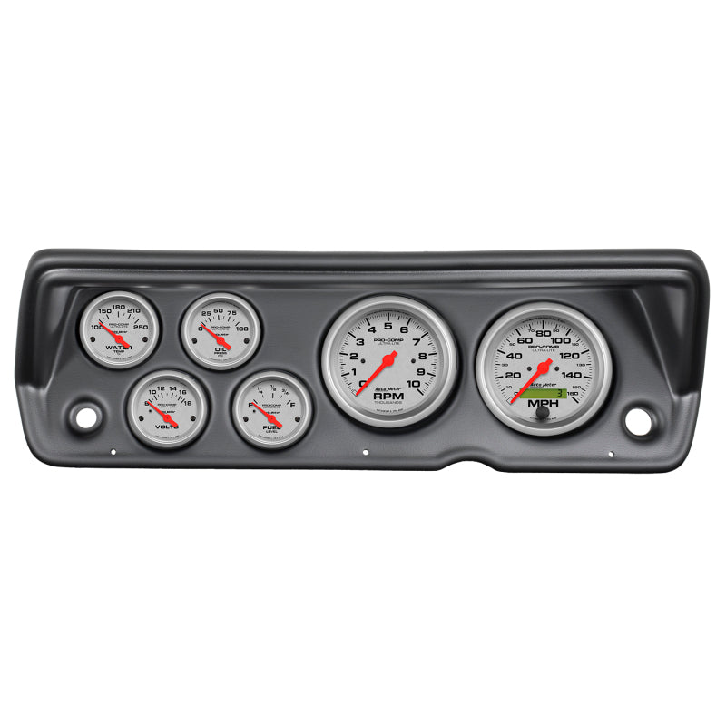 Autometer Ultra-Lite 70-76 Duster/ Demon/ Dart Dash Kit 6pc Tach / MPH / Fuel / Oil / WTMP / Volt 7031-UL