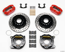 Load image into Gallery viewer, Wilwood Dynapro Dust-Boot P/S Park Brake Kit Drilled Red Small Ford 2.50in Offset Wilwood