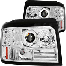 Load image into Gallery viewer, ANZO USA Ford F-150 / F-250 F-350 Projector Headlights W/ Halo Chrome W/ Side Markers &amp; Parking Lights; 1992-1996 - eliteracefab.com